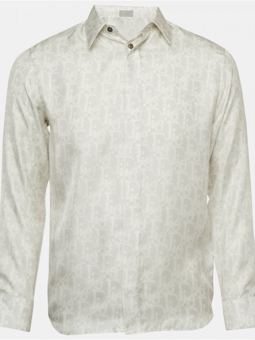 Dior Ivory Monogram Jacquard Long-Sleeve Shirt